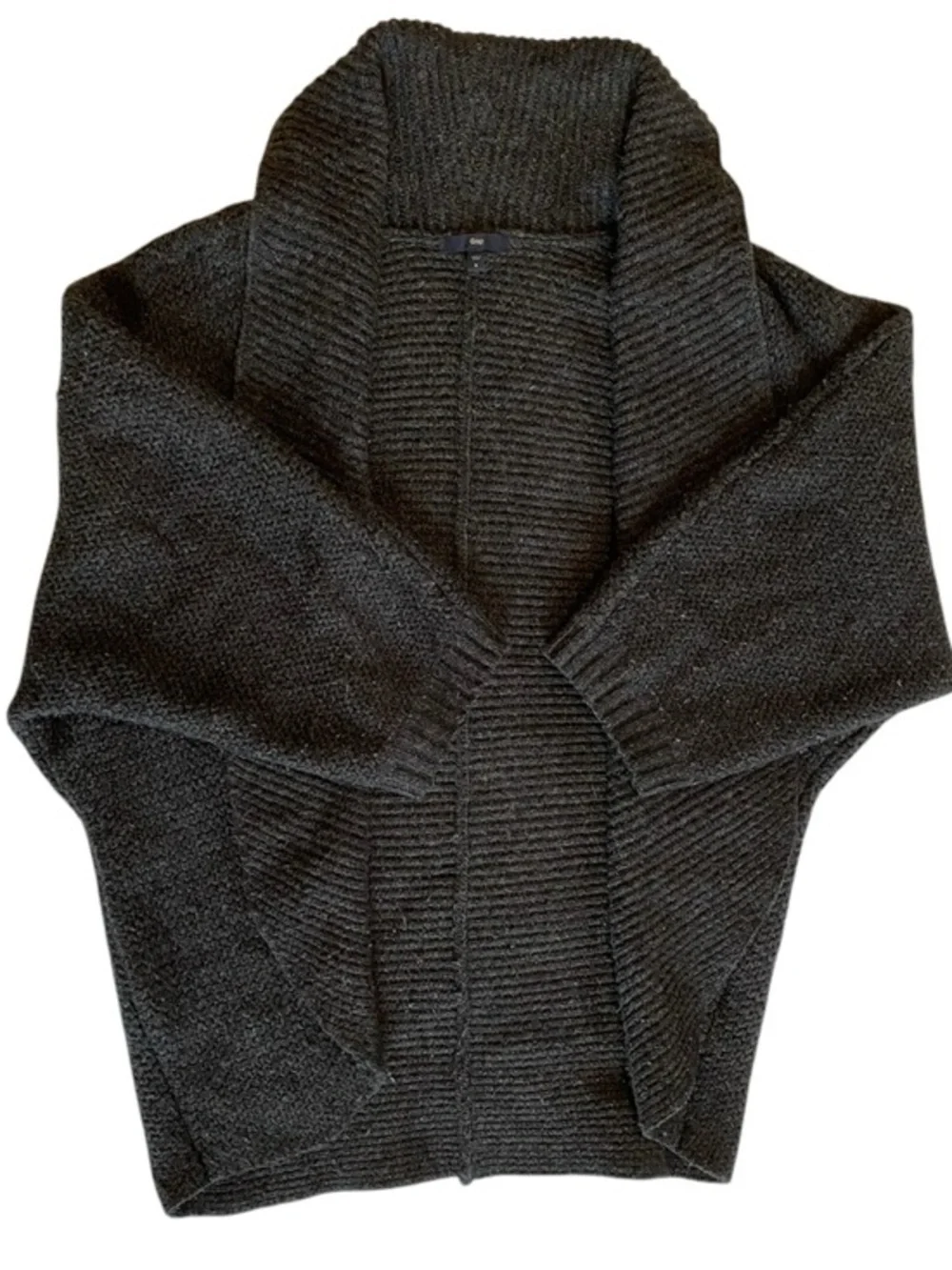 Gap Dark Gray Chunky Sweater Open Cardigan Cozy Oversized Womens Size S/M